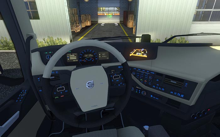 Салон синяя приборная панель VOLVO для Euro Truck Simulator 2