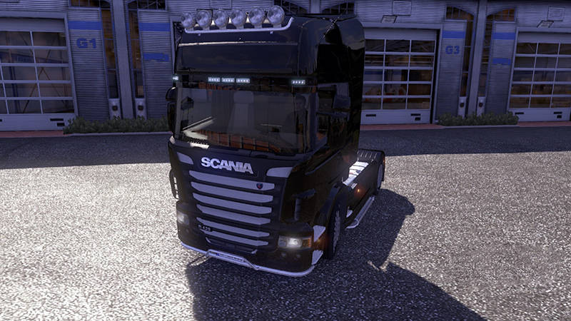 Мод черная передняя решетка для Euro Truck Simulator 2