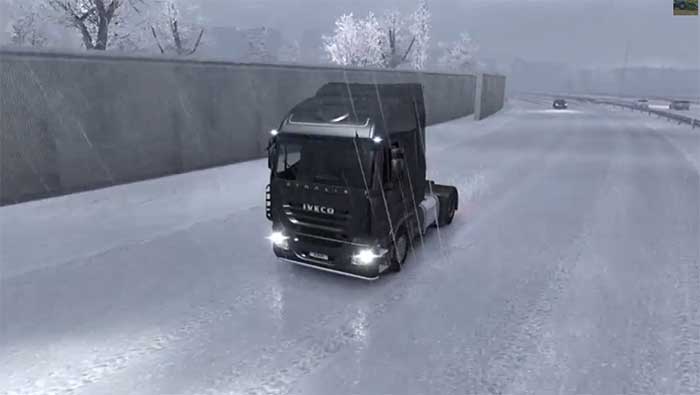 Мод на зиму для Euro Truck Simulator 2