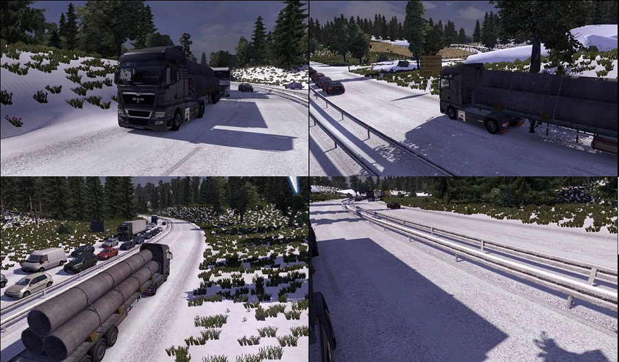 Мод Зима для Euro Truck Simulator 2
